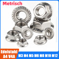 Flanschmuttern Sperrzahnmuttern M3 - M12 Muttern Flansch Edelstahl A4 DIN 6923