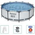 Bestway Steel Pro MAX Swimming Pool Set 366x100cm Schwimmbecken Schwimmbad vidaX