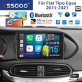 DAB+ Autoradio Android 15 2+32GB Apple Carplay Navi Für Fiat Tipo Egea 2015-2021