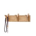 Wandgarderobe Garderobenpaneel Bantry - Eiche massiv - 3 Haken