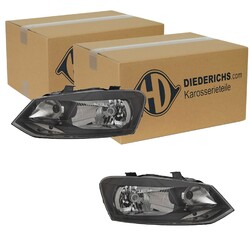2x DIEDERICHS HALOGEN SCHEINWERFER LINKS+RECHTS passend für VW POLO