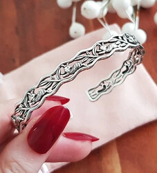 EDLES Armband 925 SILBER massiv Armkette KANINCHEN ARMREIF Armzange Zirkonia