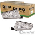 2x DEPO H3 H7 PY21W W5W SCHEINWERFER CHROM SCHWARZ passend für SKODA FABIA