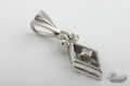 Brillant Anhänger 14kt. 585 Weißgold Brillanten 0,08 ct -