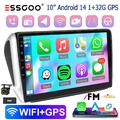 DAB+10.1" Android 14 Autoradio GPS Navi CarPlay Für Peugeot 208/2008 2012-2018