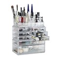 Relaxdays Make Up Organizer mit Schubladen stapelbarer Schmuckkasten f Acryl
