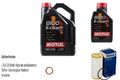 MAHLE Ölfilter 6 L Motul 5W-30 8100 X-clean+ für Audi A4 Avant 2.0 TFSI