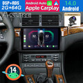 2+64G Android 14 Autoradio Carplay Für BMW 3er E46 1998-2006 GPS NAVI WiFi + Kam