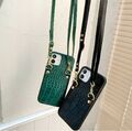 Handyhülle mit Band Handykette zum Umhängen Kordel Case Schutzhülle "Schwarz"