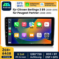 Für Peugeot Partner Citroen Berlingo 2 B9 2008-2019 Android Radio 2+64G Carplay
