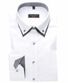 eterna Modern Fit Langarmhemd weiss mit doppeltem Button-Down Patches Gr. 39-48