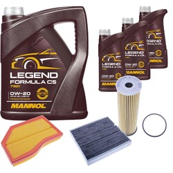 Inspektionspaket MANNOL 0W-20 Legend Formula C5 8L für Mercedes-Benz B-Klasse