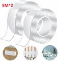 10M Doppelseitiges Klebeband Transparent Nano Band Tape Beidseitig Extra Stark