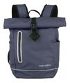 travelite Basics Roll-Up Backpack Plane Rucksack Tasche Marine Blau