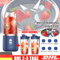 Smoothie Mixer USB Tragbarer Elektrisch Maker 400+400ML Mini Standmixer Blender