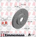 2x ZIMMERMANN Bremsscheibe 400.1443.52 für MERCEDES-BENZ CHRYSLER