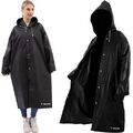 Regenmantel Unisex Regenjacke Kapuze Regenponcho Raincoat Regenschutz Wasserfest