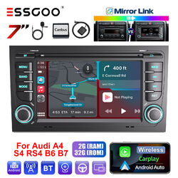 7" Carplay 2+32G Android 13 Autoradio Navi GPS Für Audi A4 8E 8H B6 B7 2000-2009