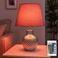 Tischleuchte Lampe Schlafzimmerleuchte Leselampe Keramik Fernbedienung RGB LED