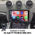 Für Audi TT MK2 8J 2006-14 Android 13 Autoradio Apple Carplay GPS NAVI DAB 4+64G