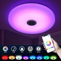 60W LED Deckenlampe Deckenleuchte Dimmbar RGB mit Bluetooth Lautsprecher App DE