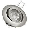 1-10er LED Einbaustrahler Bajo 230V# GU10 5W = 50W Leuchtmittel 5W, schwenkbar