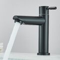 Schwarz Waschtischarmatur Kaltwasser Wasserhahn Waschbecken Einhand Badarmatur