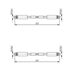 2X BOSCH BREMSSCHLÄUCHE VORNE PASSEND FÜR AUDI A8 VW PASSAT LINKS+RECHTS
