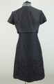Schwarzes 50er Jahre Vintage Kleid mit kurzem Jäckchen Gr. XS Party-Kleid