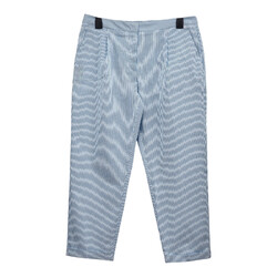 Jaeger blau & weiß gestreifte Cropped-Hose Baumwollmischung UK Größe 14