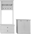trendteam 3-teilige Kombination Garderobenmöbel weiß - Garderobe - Landhaus