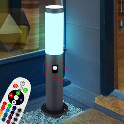 RGB LED Außen Steh Sockel Leuchten Wand Strahler Terrassen Dimmer Lampen SENSOR