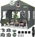 COBIZI Faltpavillon 3x3 Pop Up Pavillon Wasserdicht UV-Schutz Klappbar Partyzelt