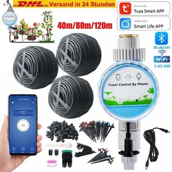 40M WIFI Automatisch Bewässerungssystem Timer Bewässerung Tropfschlauch Garten