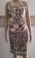 neuw.Damen-Sommerkleid Kleid Gr. 36 / S Beige Braun schwarz 