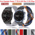 22/26mm Magnet Nylon Quickfit Armband Für Garmin Fenix 7/7X 6/6X Pro 5/5X Epix 2