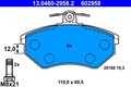 ATE Bremsbelagsatz, Scheibenbremse 13.0460-2958.2 für VW SEAT