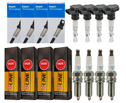 4x DELPHI Zündspule +4x NGK Zündkerze V-Line für Audi TT 8N3 1.8 T 8N9 VW Golf