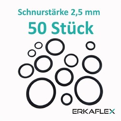 O-Ring Oring 50 Stück Schnurstärke 2,50 mm NBR 70 ShoreA Ring Dichtung Dichtring
