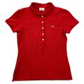 Lacoste Polo Shirt Damen T-Shirt Gr. 38 (FR 40) rot kurzarm Stretch Baumwolle