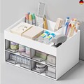 DoocliB schreibtisch organizer mit 4 schubladen, Multifunktionaler,