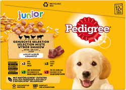 12 x 100g PEDIGREE Hundefutter Nassfutter Junior 4 Varietäten in Gelee