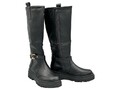 Damen Stiefel Boots schwarz Schuhe elegante Biker Stiefelette Gr. 40 #065
