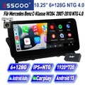 Für Mercedes C-Klasse W204 S204 128G Android13 Autoradio Carplay GPS WIFI 4G DAB
