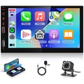 Autoradio 2 Din Wireless Carplay Android Auto 7 Zoll IPS Touchscreen 2 Din Au...