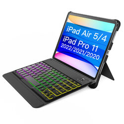 Tastatur Hülle für 10.9'' iPad Air 5 2022/Air 4 2020 / 11'' iPad Pro, Backlight