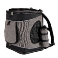B-Ware: Hunderucksack Hundetransporttasche Haustiertragetasche grau/schwarz