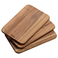 3x FRÜHSTÜCKSBRETTCHEN Akazien Holz 23x15x1cm Schneidbrett Frühstücksbrett 21403