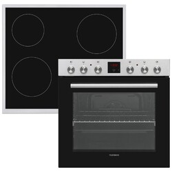 Telefunken Einbauherd Set Backofen mit Glaskeramik Kochfeld Einbau Herd Set NEU▶️ Teleskopauszug ▶️ 78 Liter ▶️ Edelstahl ▶️ Umluft