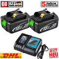 2x 18V 6AH LXT Für Makita Original Ersatzakku BL1860 B BL1850 BL1830/ Ladegerät